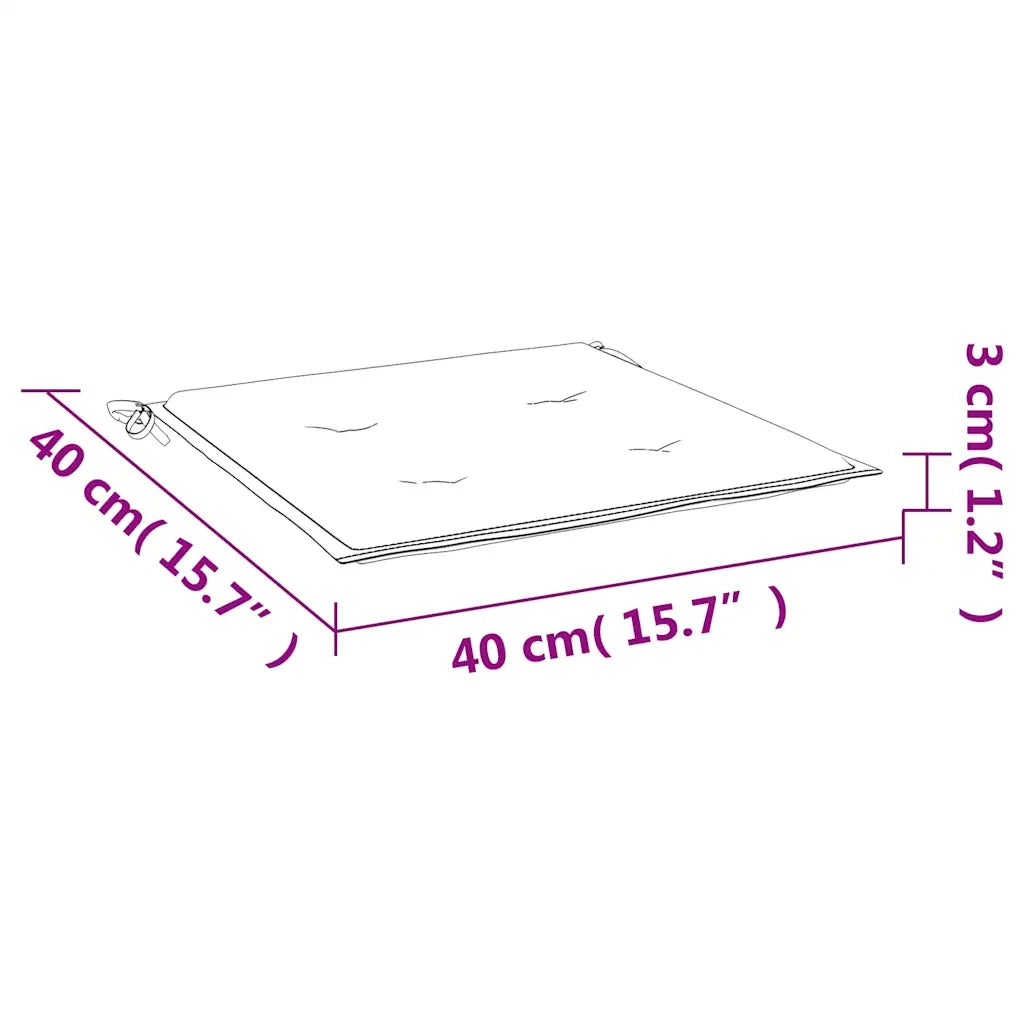 Cuscini per Sedia 2 pz | Cuscini per sedie Motivo a Foglie 40x40x4 cm Tessuto