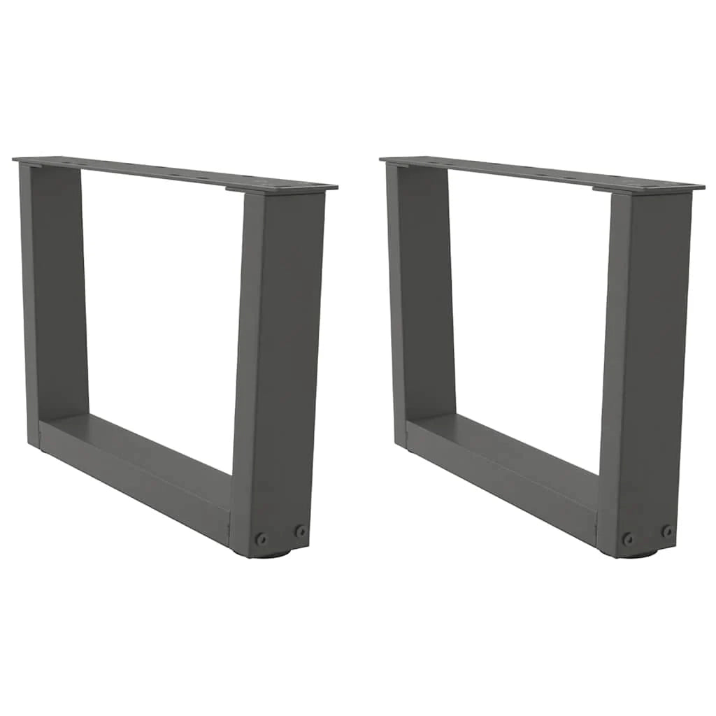 Set di 2 gambe regolabili per tavolino da caffè a forma di V 50 x 30 x 31 cm in acciaio antracite 02_0056898