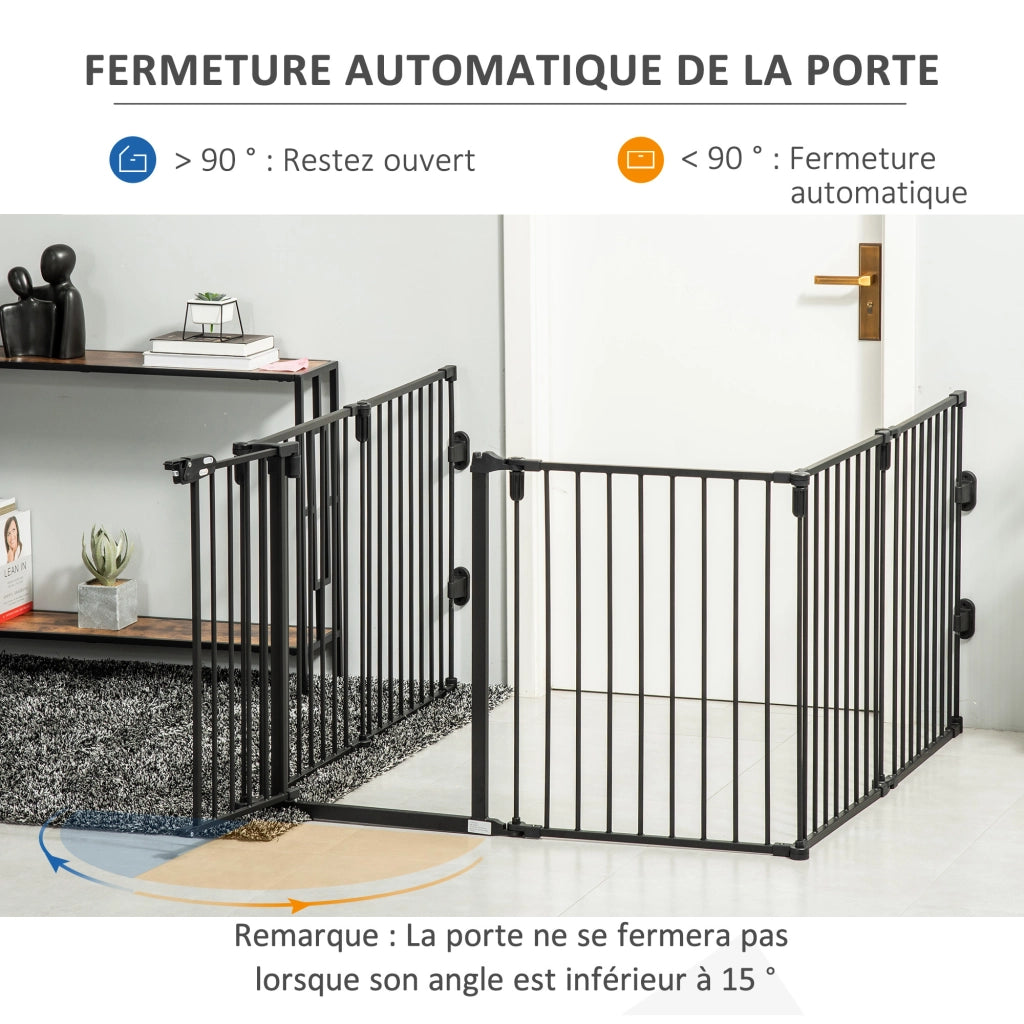 Barriera di sicurezza per bambini e animali ¨C zephmum ¨C nero 362.5x76 cm