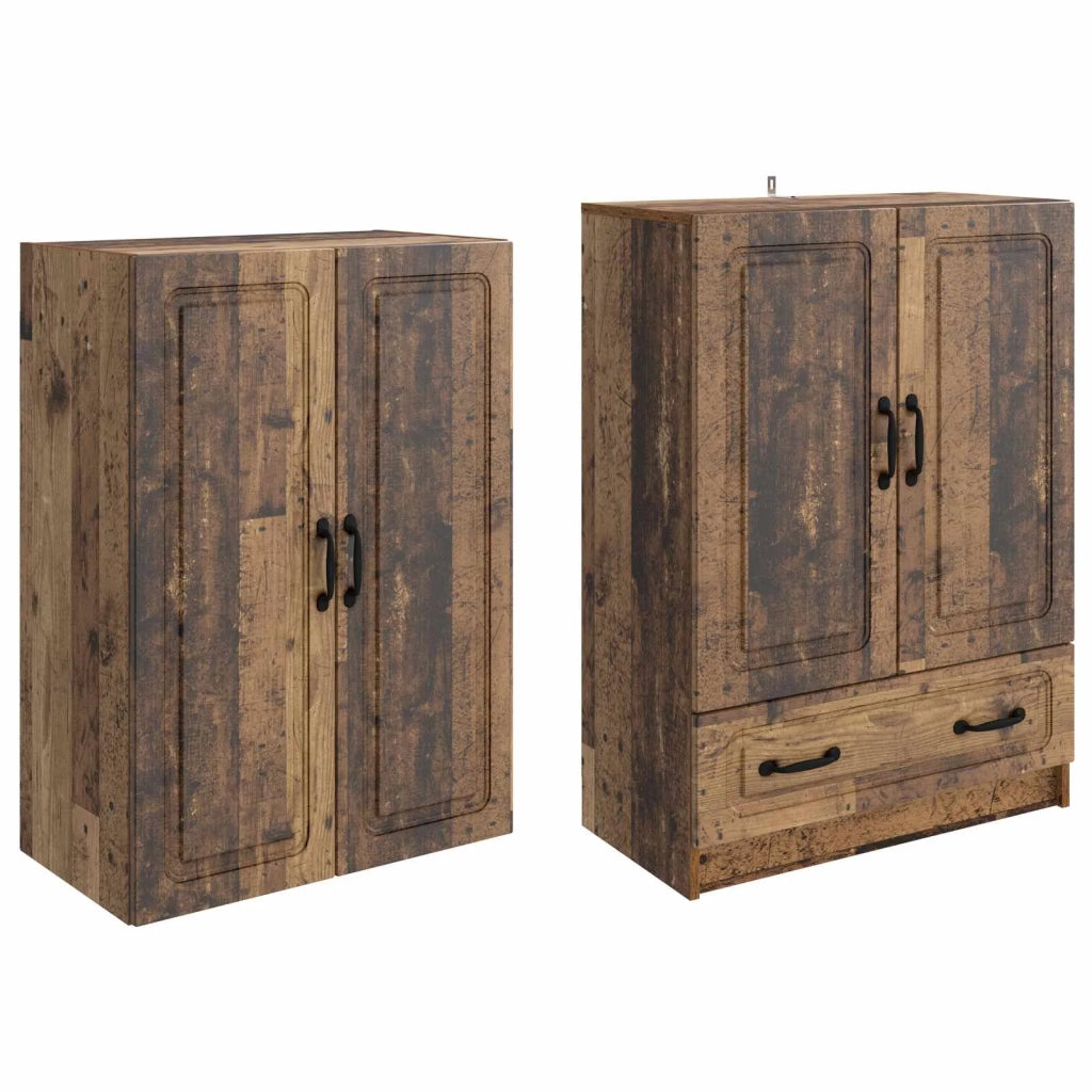 Set di armadi 2 pcs Legno antico Legno ingegnerizzato