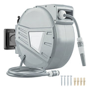 Avvolgitubo Murale Automatico Giardino 20m ¨C Xylo ¨C Grigio ? 15mm Rotazione 180¡ã