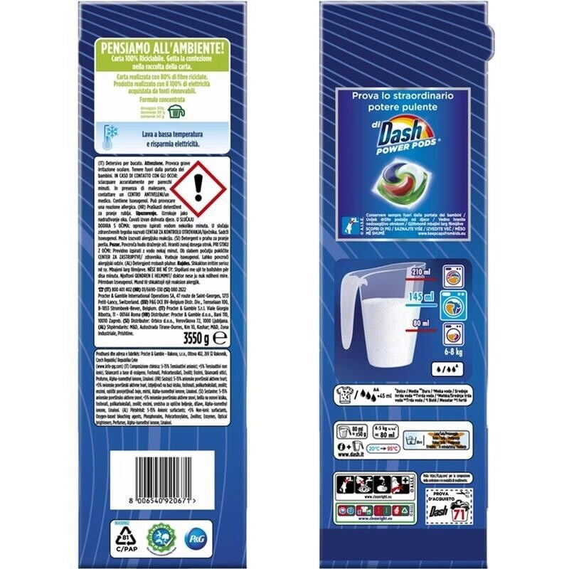 DASH DETERSIVO IN POLVERE CLASSICO DA 71 MISURINI OKY
