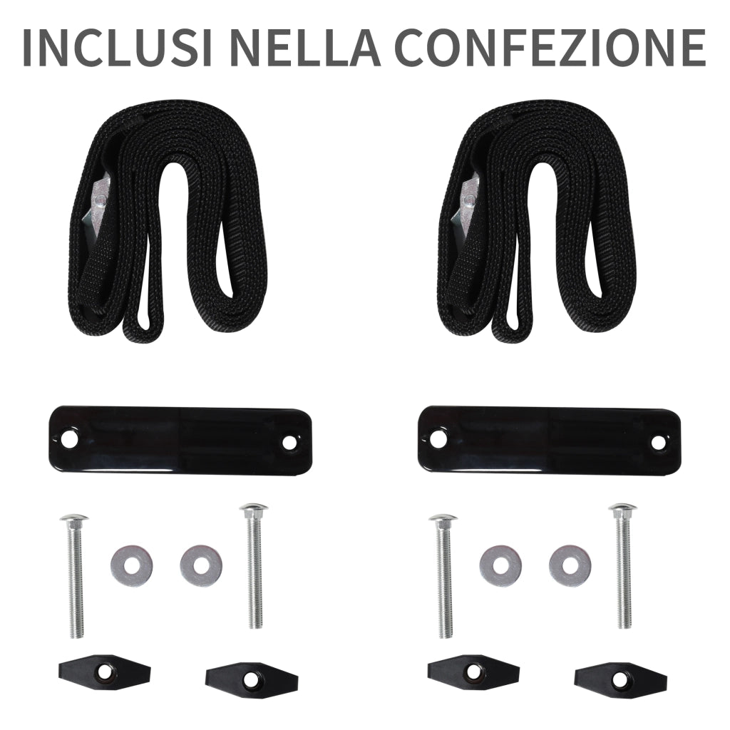 Set 2 Staffe Porta Kayak Universali ¨C Zephmum ¨C Nero, 46x16.5x47cm