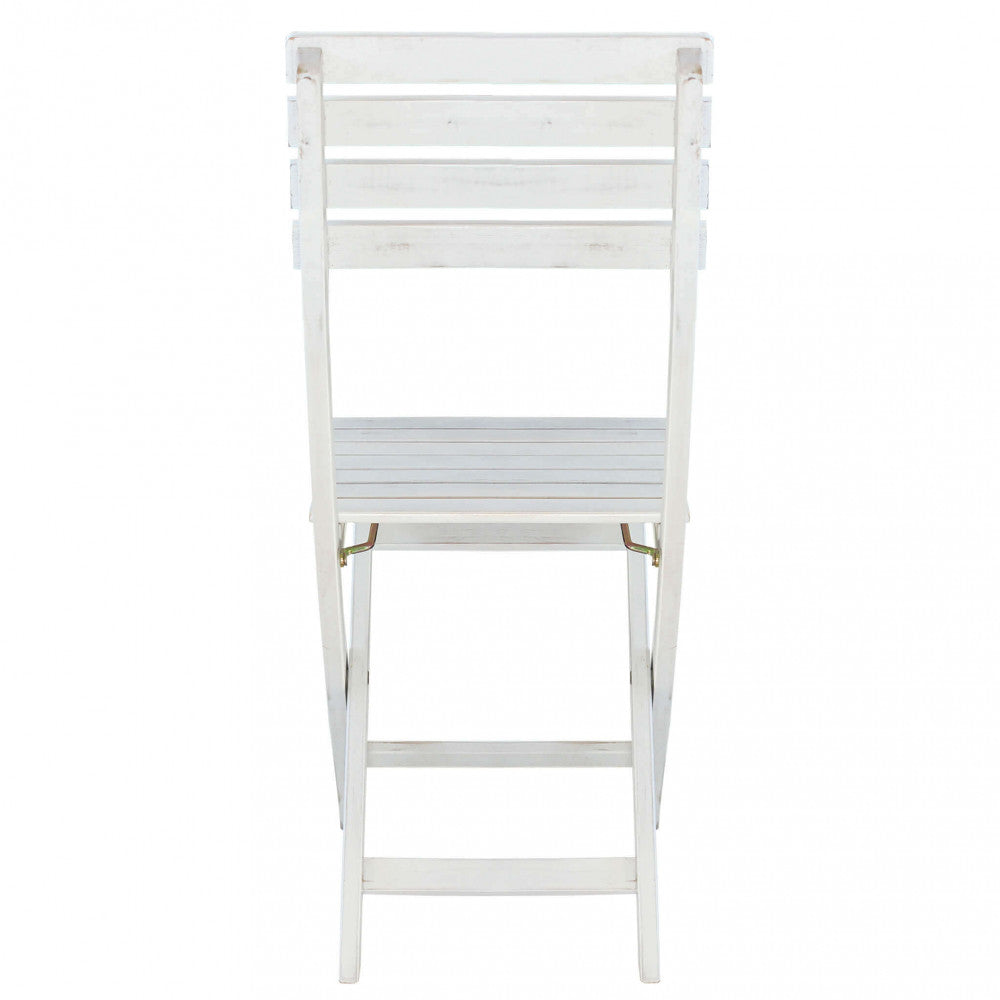 Sedia da Giardino Dalila 36x53x87 h cm in Legno Bianco