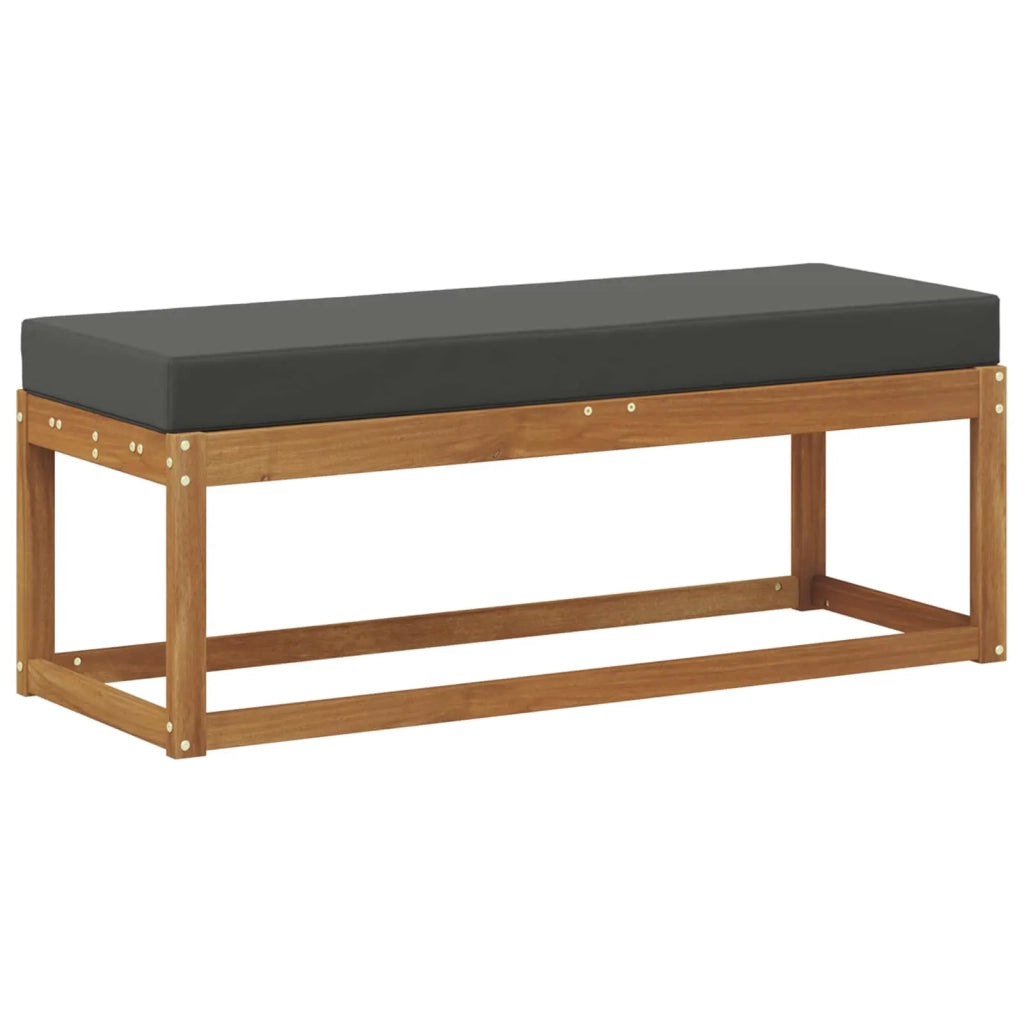 Sedia da giardino-Panca da esterno Naturale e Antracite 115 x 43 x 45 cm