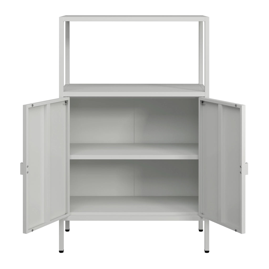 Armadio da Ufficio Hailuoto per Archivio 110 x 70 x 40 cm Acciaio Grigio chiaro [en.casa]