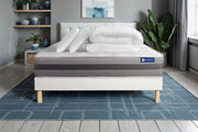 Pacchetto letto completo - Materasso 140x200cm + Box spring con doghe (kit) + 2 cuscini + Piumino - Actiflex Relax
