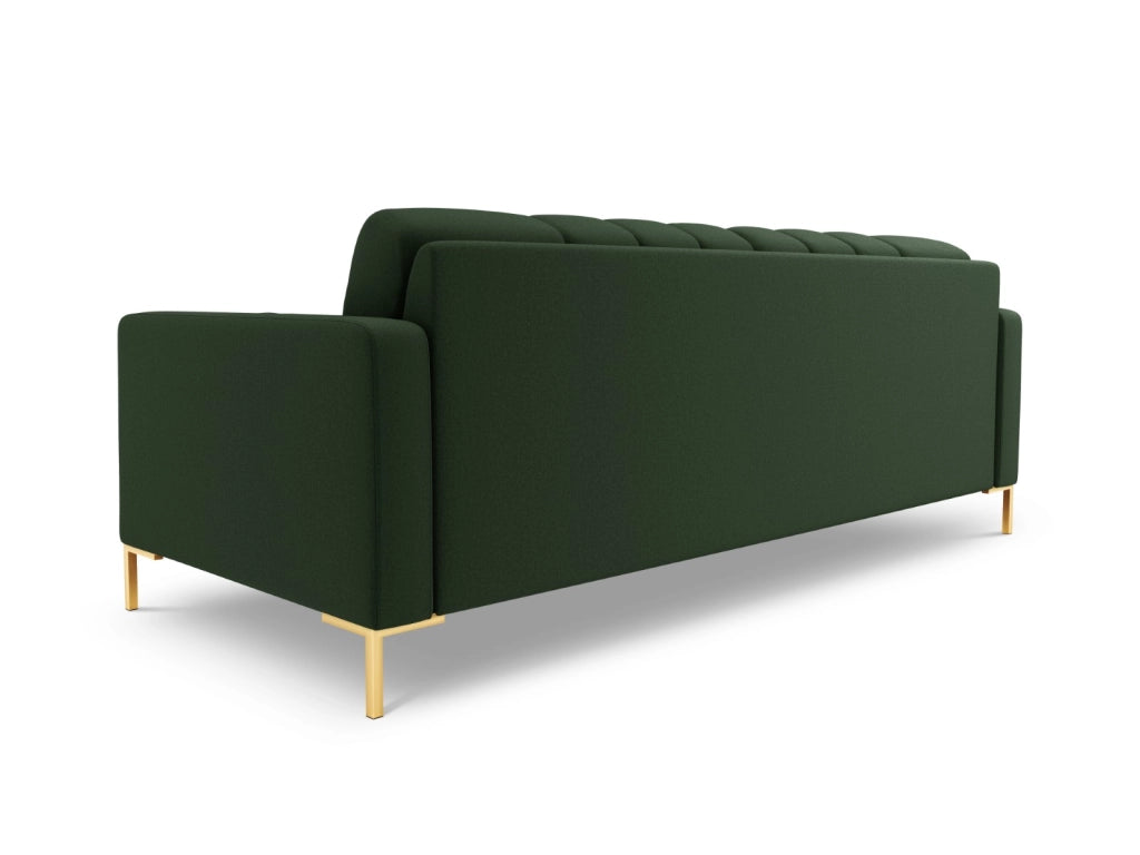 Cosmopolitan Design - Divano "Bali" 4 posti in tessuto strutturato verde scuro 