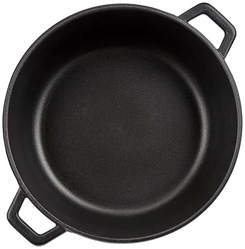 DE BUYER 8311.28 Choc Extreme Casseruola Antiaderente con Coperchio in Vetro Diametro 28 cm Capacita' 6.6-7 L Forno fino a 220°C Induzione colore Nero