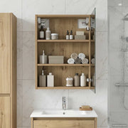 Mobiletto per specchio da bagno con porta Rovere Artigianale