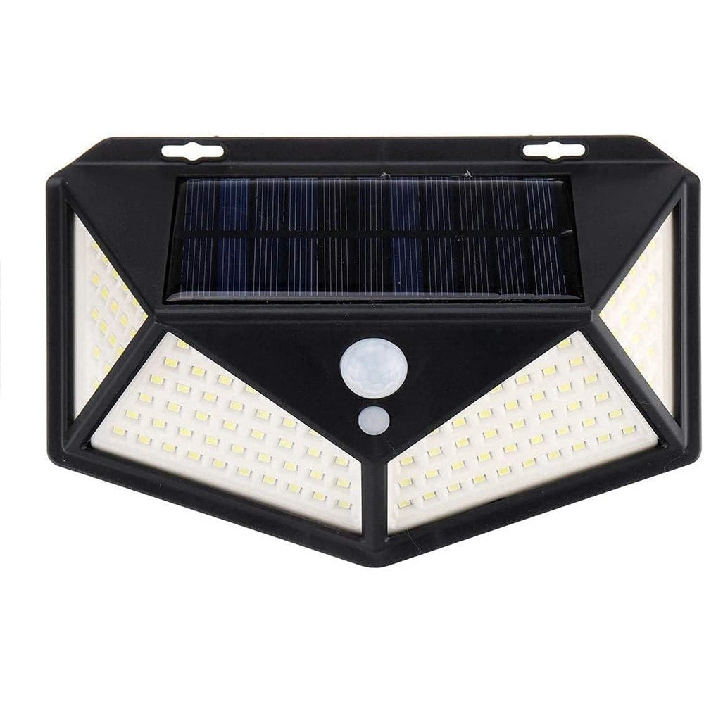 Trade Shop - 2 Pz Lampada Solare Esterno Giardino Faretto Fotovoltaico Sensore Luce 114 Led Faro -