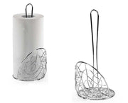 PORTAROTOLO IN METALLO SILVER 14 X 30 CM