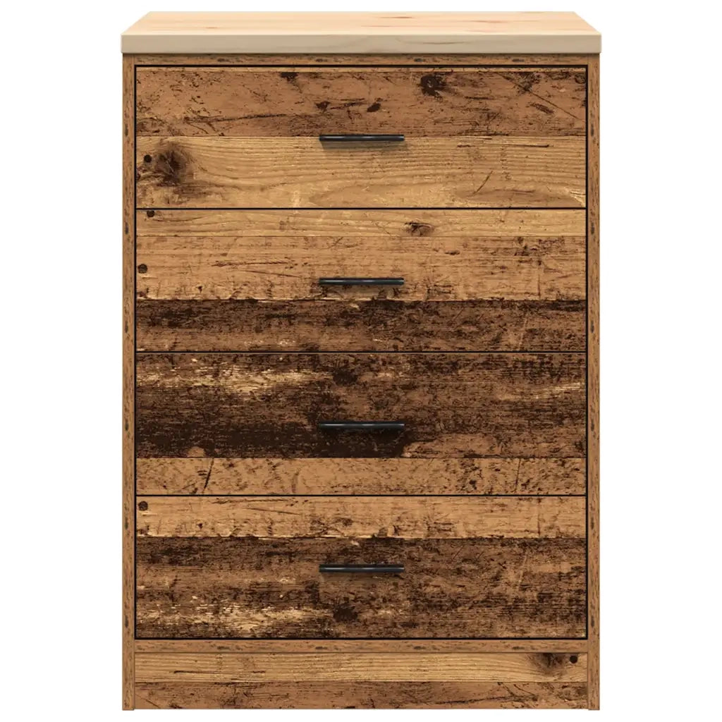 Armadietto da Garage in Legno Vecchio 60x51x85 cm
