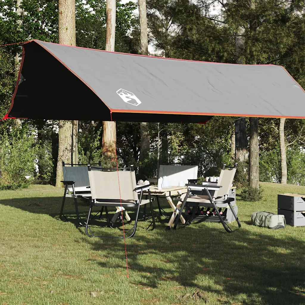 Telone da campeggio | Tenda da campo Grigio/Arancione 500x294 cm Impermeabile