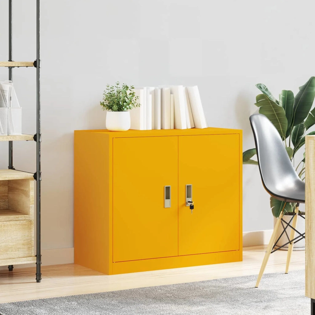 Armadio Giallo senape 80 x 40 x 70 cm Acciaio 891679