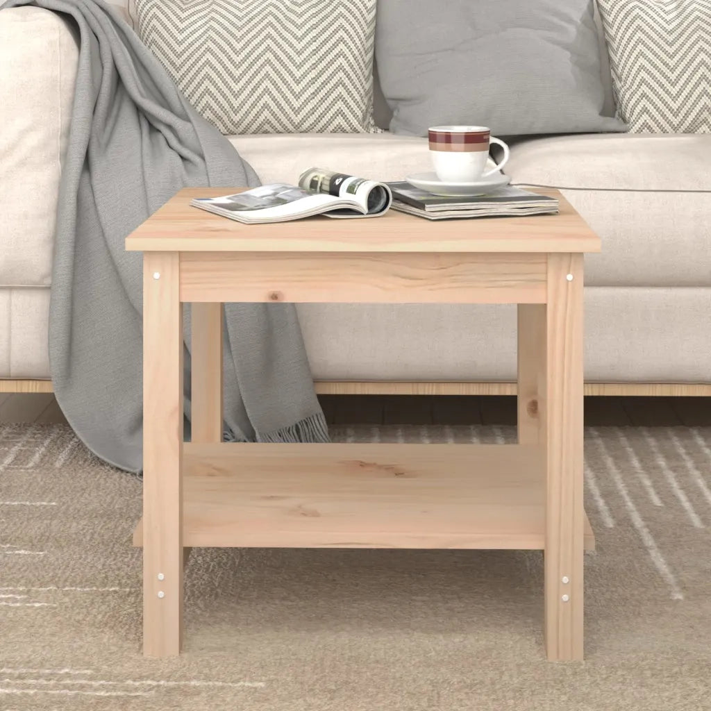 Tavolino da Salotto 50x50x45 cm Legno Massello di Pino cod mxl 7485