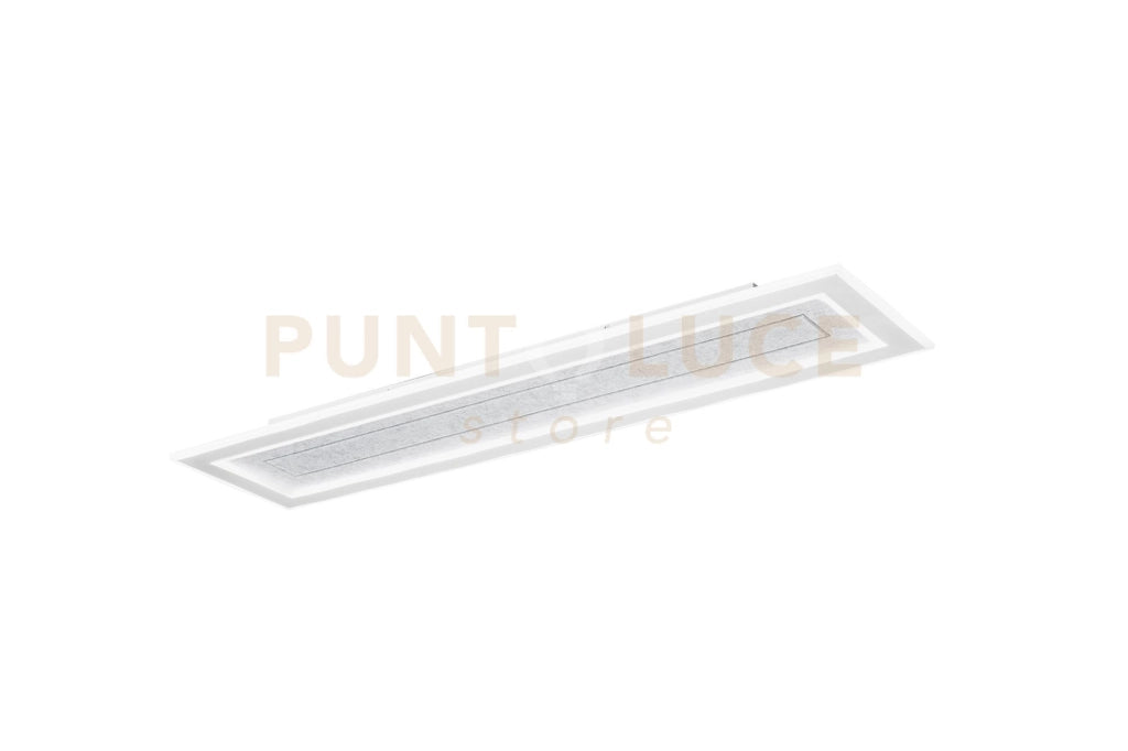 PLAFONIERA AUX GRIGIA RETTANGOLARE IN PMMA 40W 5500LM CCT 3000 E 4000 E 6500K 120X30X5.5CM