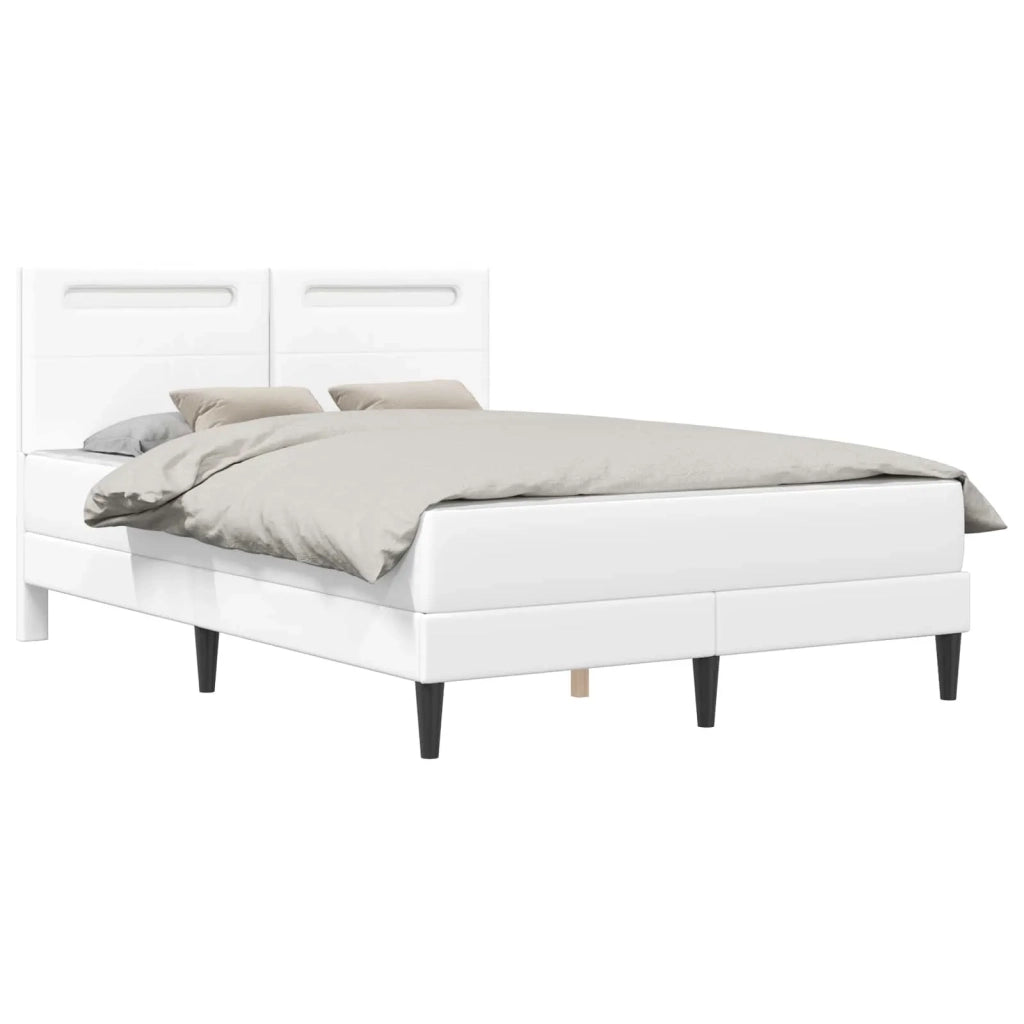 Struttura del letto con testiera Bianco 140 x 200 cm Similpelle 3415002