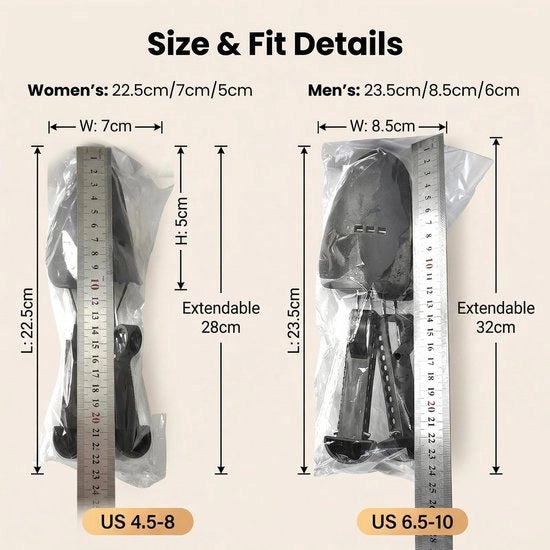 Sostituto di forma per scarpe - Organizzatore - Protezione - Adattabile - Per donne/uomini - Lunghezza 22-32cm - Supporto per scarpe