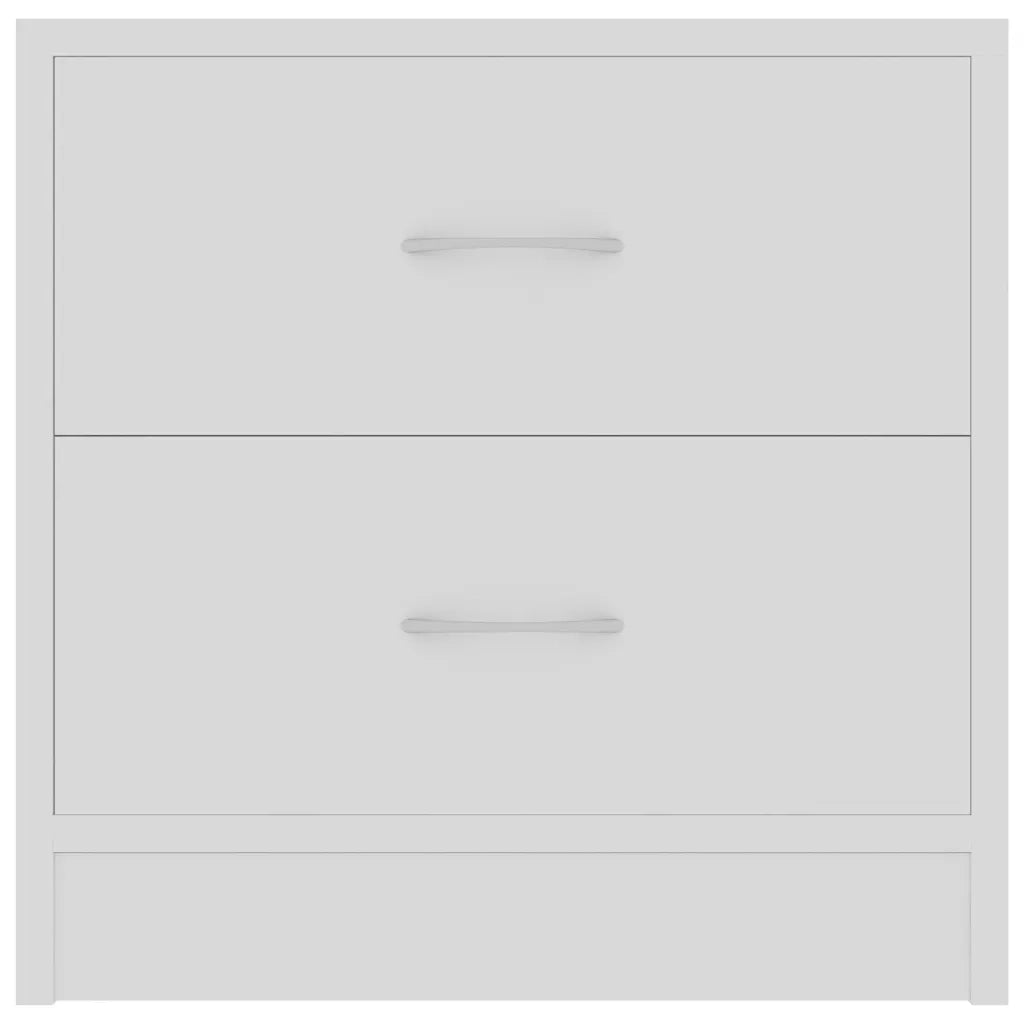 Comodini Bianchi 2 pz 40x30x40 cm in Legno Multistrato 801036