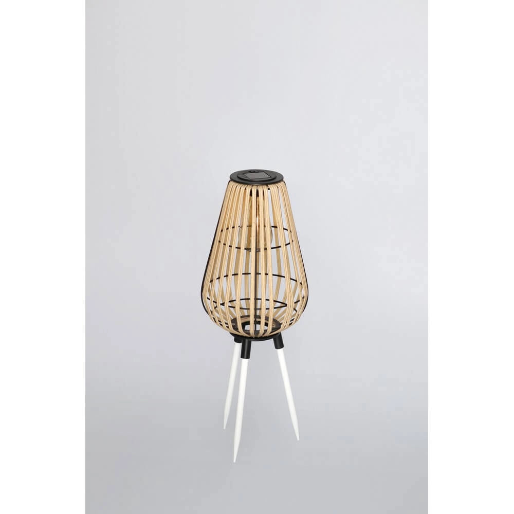 Lampada Solare da Giardino in Bambù con Treppiede H52,5 cm - PLAYFUL