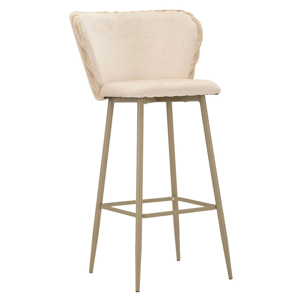 Kalpa, Sgabello Imbottito, 55x58x106h cm Bianco Crema