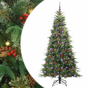 Albero di Natale Artificiale-Albero Natalizio con Rami Pieghevoli Verde 210 cm 237834