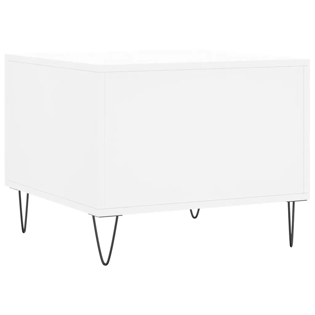 Tavolino da salotto | Tavolino da caff¨¨ | Tavolino da Soggiorno Bianco 50x50x40 cm in Legno Multistrato