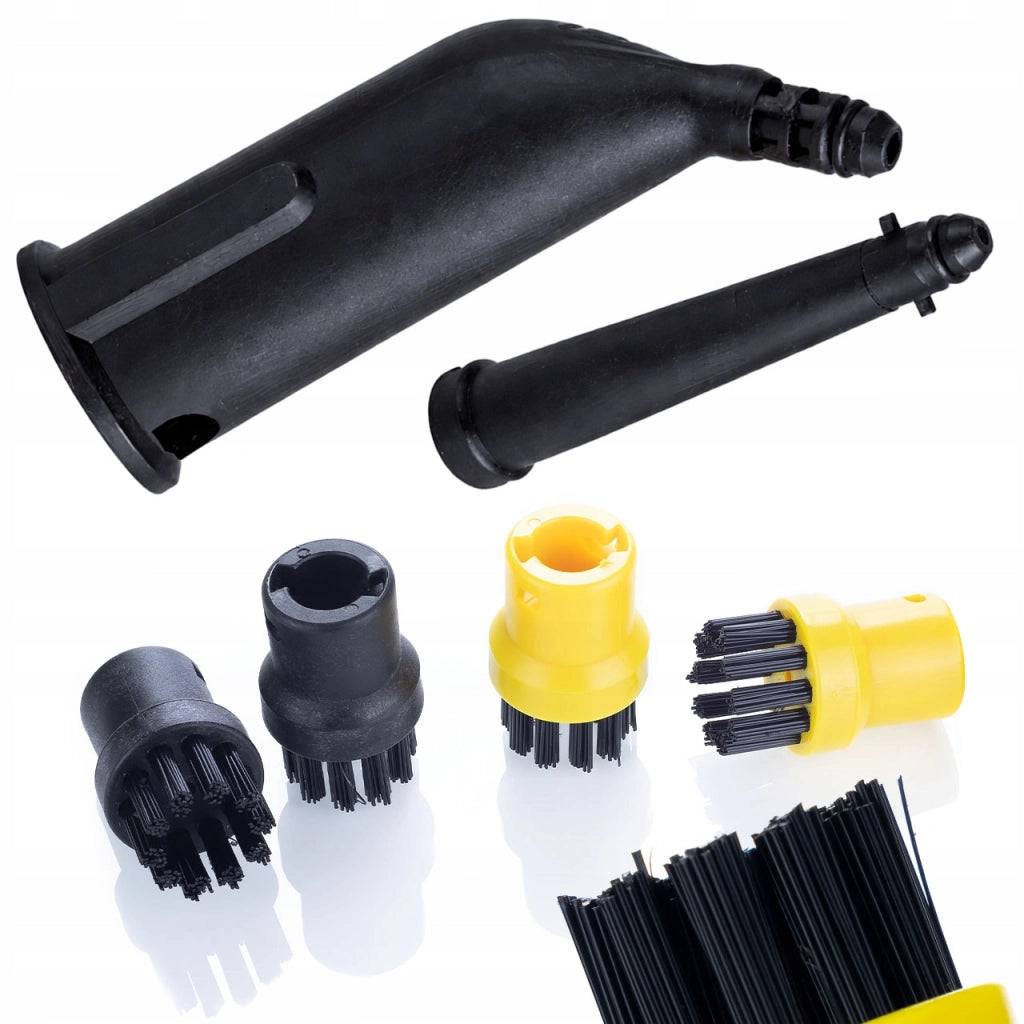 Set di Accessori per Pulizia a Vapore compatibile con Kärcher SC 1–6 – Ugello Puntuale, 4 Spazzole, Prolunga