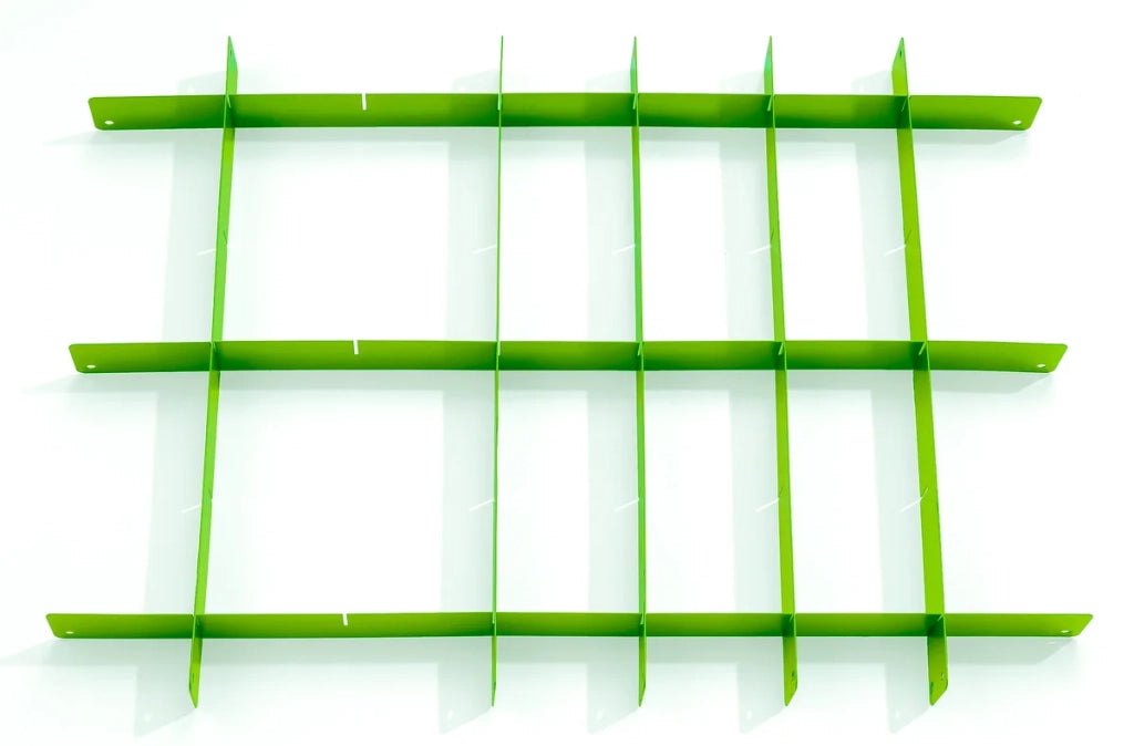 Divisori per cassetti, set verde, per carrelli da officina