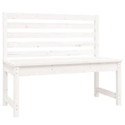 Panca da giardino mobili da esterno per patio terrazza bianca 109 x 48 x 91,5 cm legno di pino massiccio 02_0011646