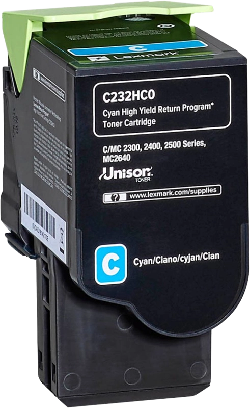 ORIGINAL Lexmark toner ciano C232HC0 C/MC2325/2425/2535 ~2300 Seiten