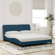 Letto con Materasso Blu 160x200 cm in Velluto 3208668