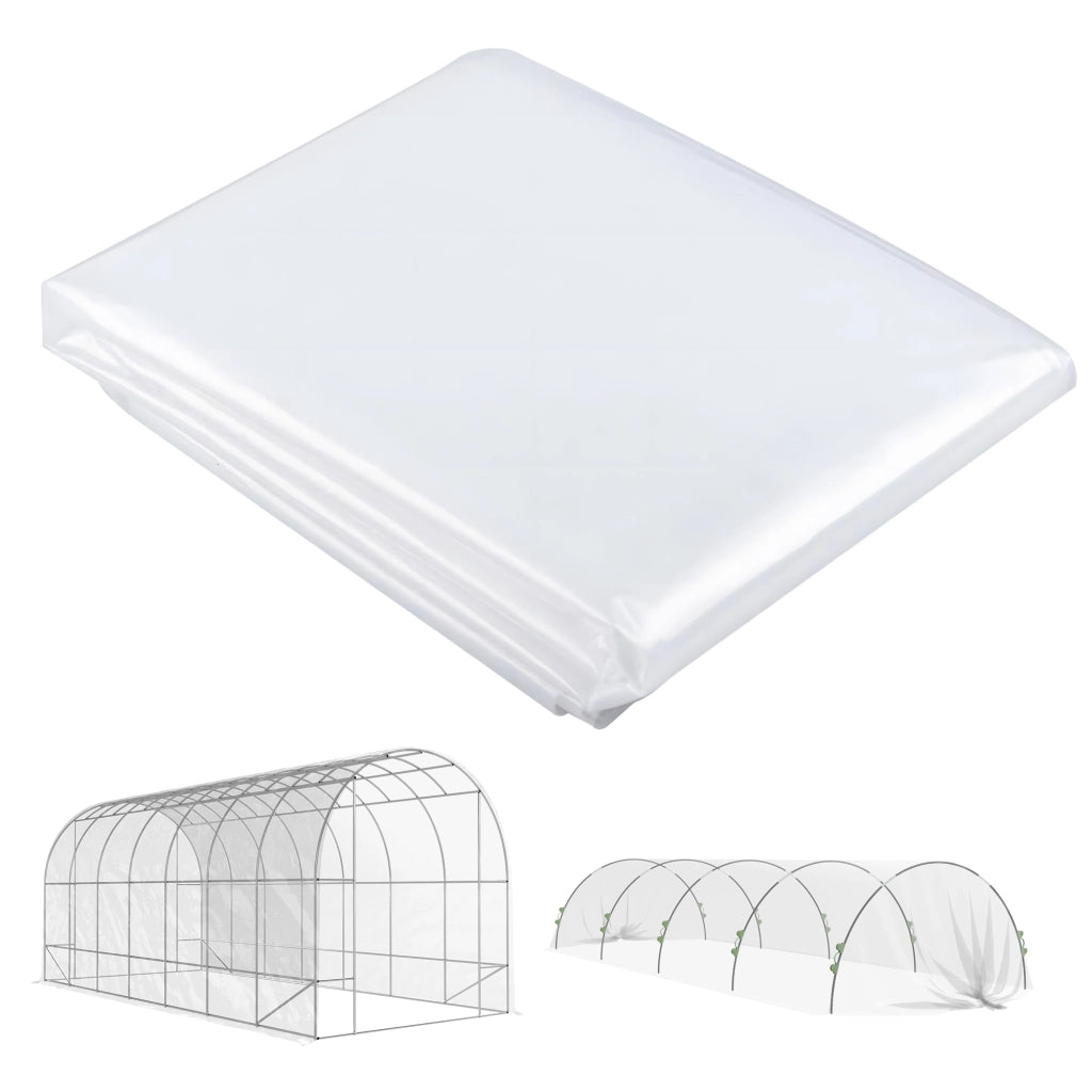 Pellicola per serra 7x8 m, impermeabile, con protezione UV, pellicola in plastica extra spessa e resistente agli strappi, copertura per serre a