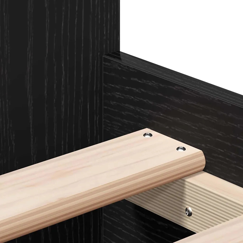 Struttura del letto con cassetto Rovere Nero 193 x 93 x 50 cm 3329328