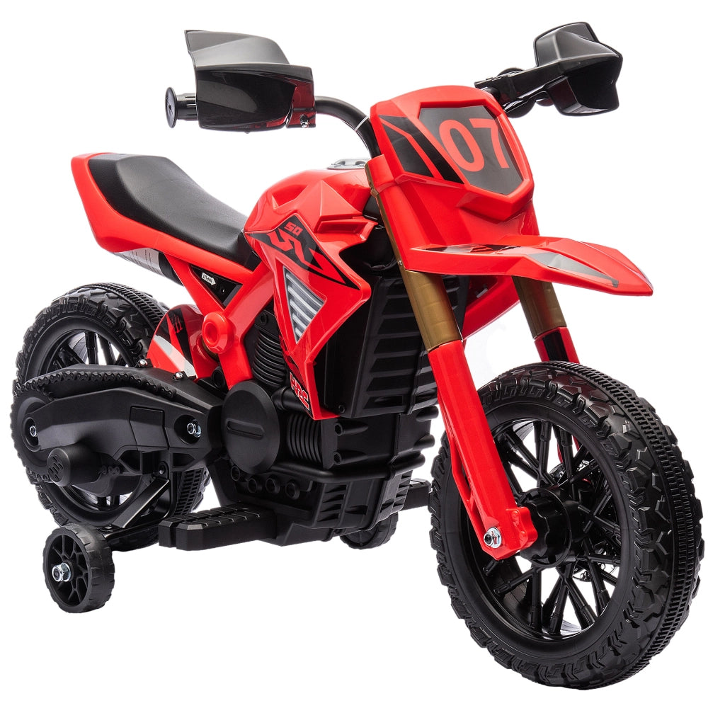 Moto elettrica per bambini 3-8 anni ¨C zephmum ¨C rosso, 6V, 30kg