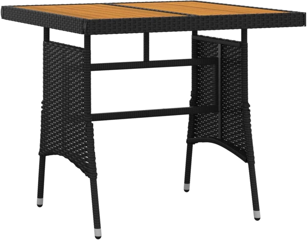 Set da pranzo da giardino 5 pezzi, tavolo e sedie terrazza, set tavolo e sedie da giardino, set di mobili da giardino, set di terrazza, rattan sintetico nero