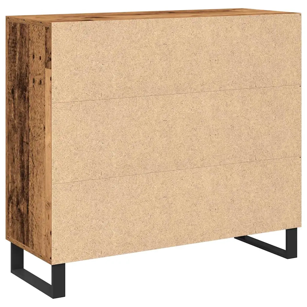 Credenza | Madia | Buffet da pranzo | Armadio da pranzo Legno vecchio 90 x 34 x 80 cm Legno multistrato