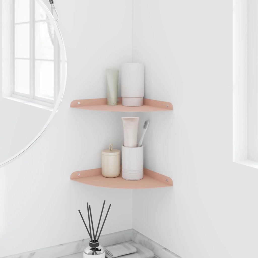 Mensola sospesa con lo scaffale 2 pcs Rosa 24 x 24 x 2 cm