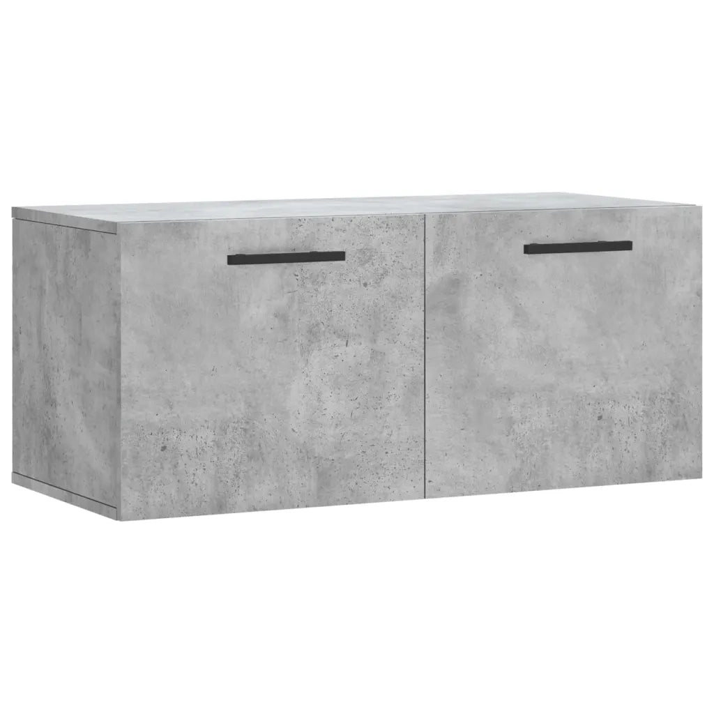 Armadietto a Muro | Mobile a Parete Grigio Cemento 80x36,5x35 cm Legno Multistrato