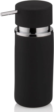 Dispensatore di sapone per la camera da bagno - ceramica - nero - 7 cm x 17 cm