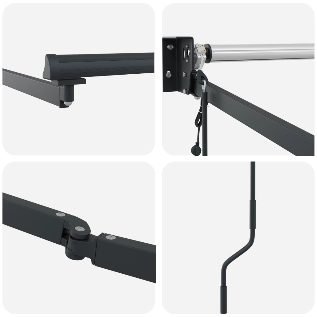 Tenda Retrattile Automatica con LED Gialla e Arancione 400x350 cm