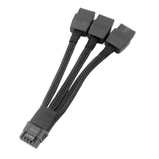 Cavo alimentatore 12VHPWR 3x8P a 16P (12+4) - 15CM - 16AWG - Rivestito in rame - Incluso 1 pezzo - Pacco sicuro - Cavo alimentatore