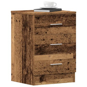 Comodino Legno Antico 38x35x55 cm in Legno Multistrato 861124