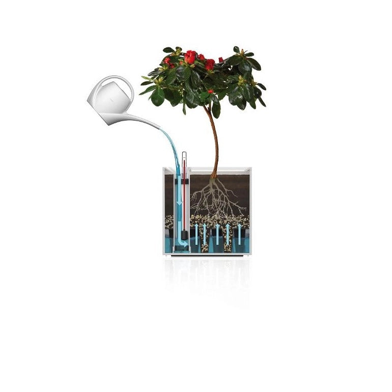 Vaso QUADRATO 34x34x32 cm, con sistema di auto-irrigazione