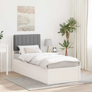 Letto con Testiera Rivestita Grigio chiaro 75 x 190 cm 877813