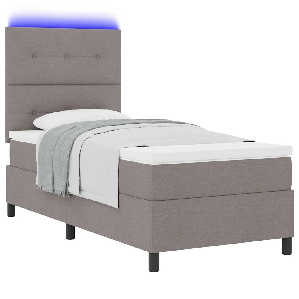 Letto a molle con materasso con led Talpa 100 x 200 cm Tessuto