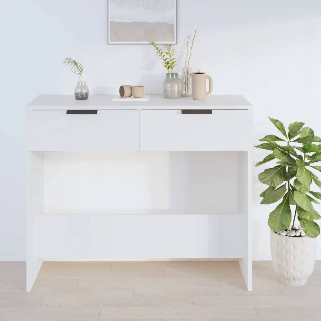Tavolino da Salotto Bianco 90x36x75 cm in Legno Multistrato