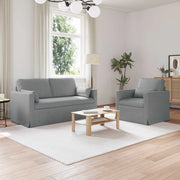 Set di divani 2 pcs Grigio chiaro 158 x 78 x 80 cm Tessuto