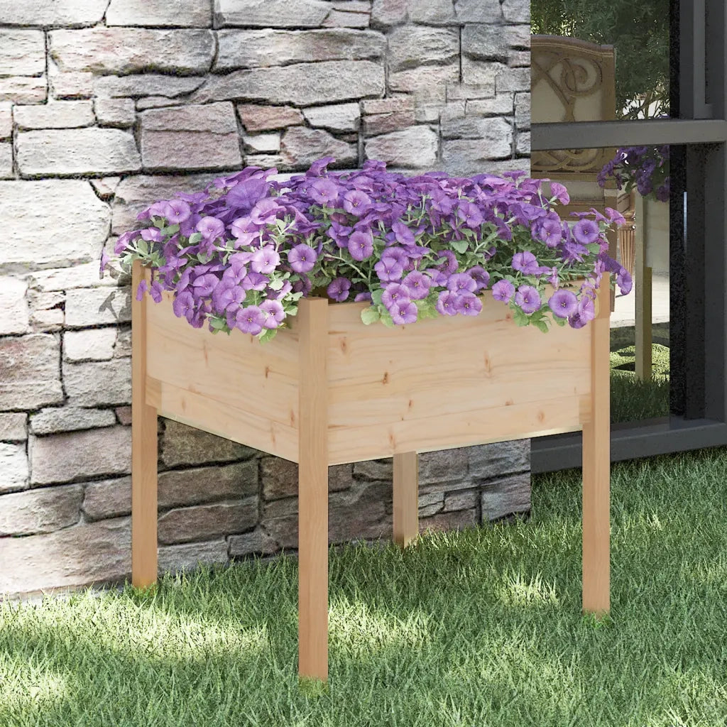 Fioriera da Giardino-Vaso da Esterno 70x70x70 cm in Legno Massello di Pino 171123